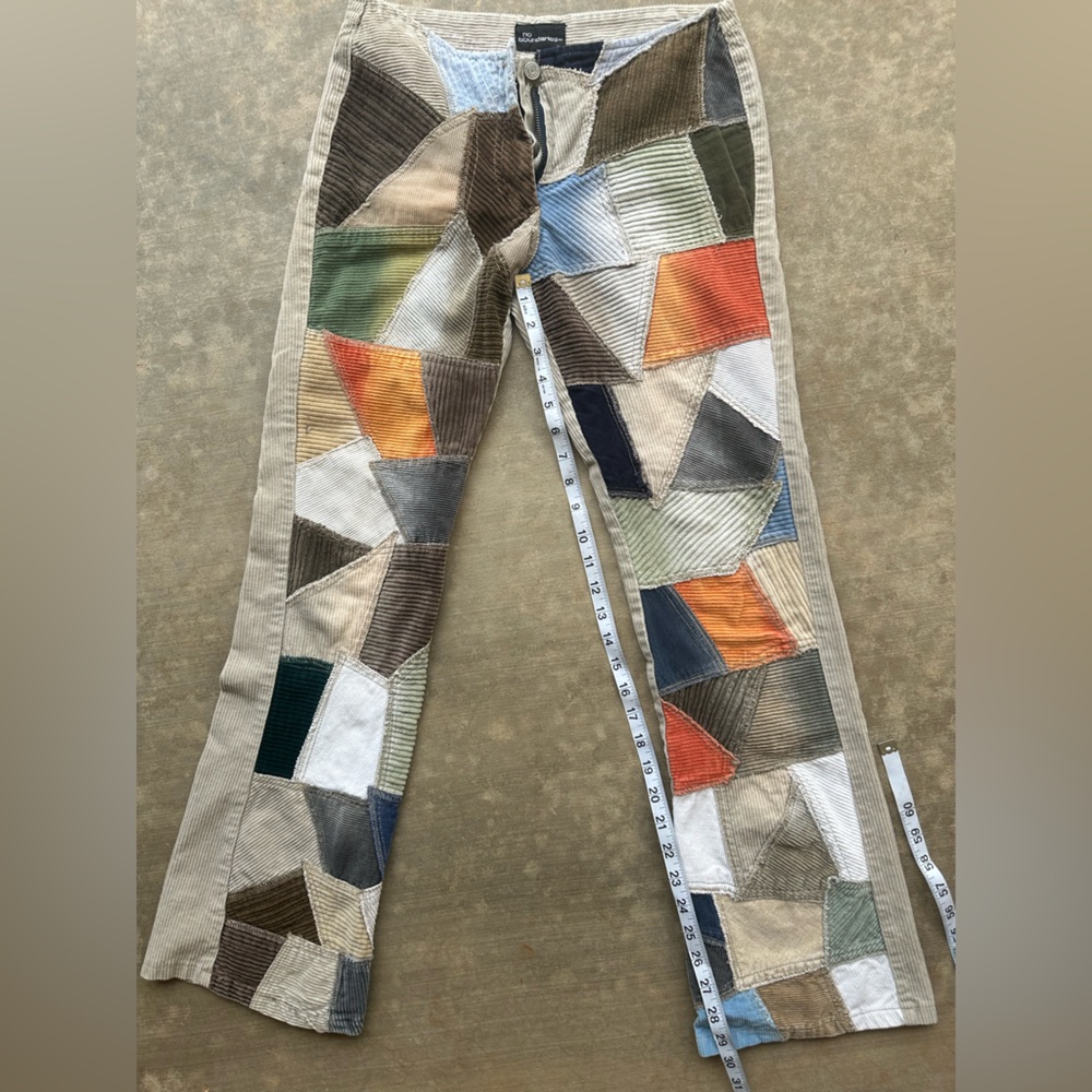 Colorful Patchwork Corduroy Pants - Picture 2 of 3